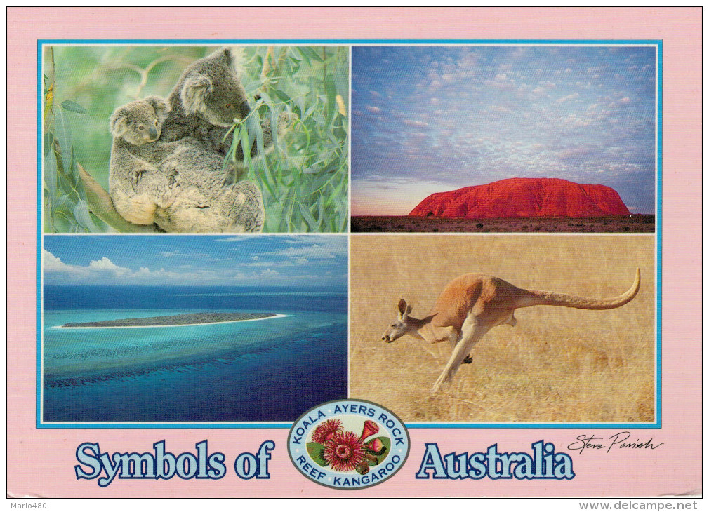 SYMBOLS  OF  AUSTRALIA   BY  STEVE PARISH       12X17      (VIAGGIATA) - Altri & Non Classificati