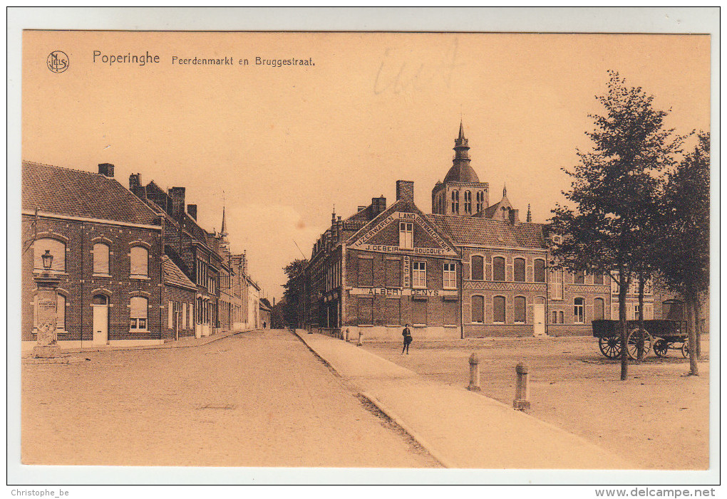 Poperinge, Poperinghe, Peerdenmarkt En Bruggestraat (pk22555) - Poperinge