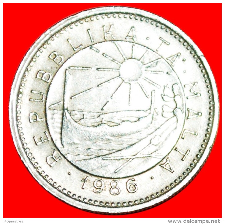 * SHIP And The SUN: MALTA ★ 5 CENTS 1986! LOW START &#9733; NO RESERVE! - Malte