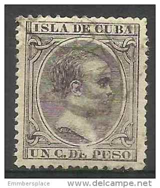 Spanish Cuba -1890 Alfonso 1c Used   Sc 132 - Cuba (1874-1898)