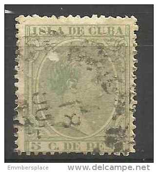 Spanish Cuba -1890 Alfonso 5c Used   Sc 144 - Cuba (1874-1898)