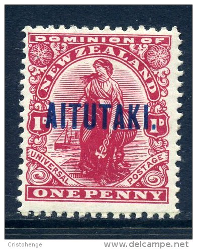 Aitutaki 1917-20 New Zealand Overprints - 1d Dominion HM (SG 20) - Aitutaki