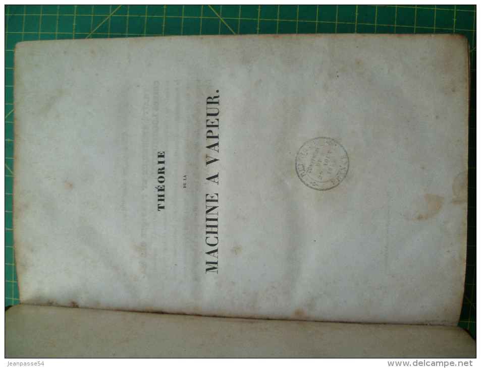 Théorie De La Machine à Vapeur. Une Grande Planche Dépliante. Edition De 1839 - Autres & Non Classés