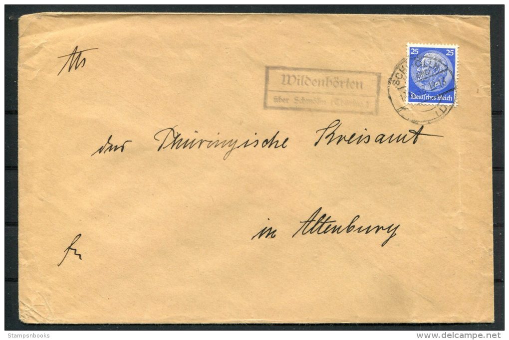 1933 DR Landpost Stempel Brief Thuring. Schmolln Uber Alltenburg - Briefe U. Dokumente