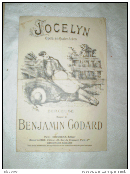PARTITION "JOCELYN"BENJAMIN GODARD (cb) - Partitions Musicales Anciennes