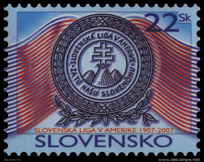 Slovakia 2007 ** 100 Years Of The Slovak League Of America   ** Michel SK 555  ** MNH Slowakei - Nuevos