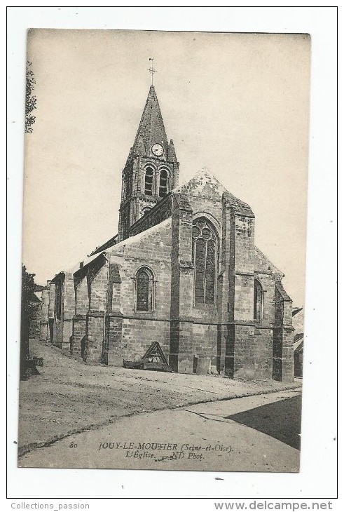 Cp , 95 , JOUY LE MOUTIER , L'église , Vierge - Jouy Le Moutier