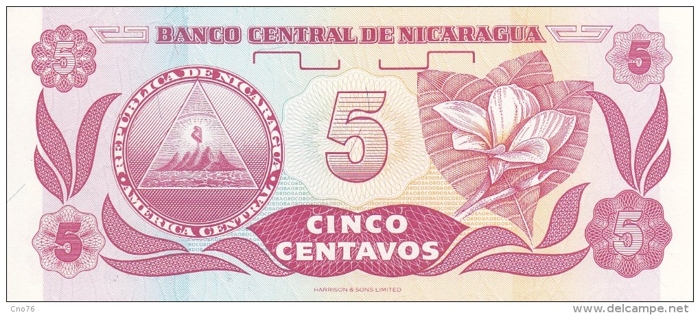 Lot De 3 Billets Nicaragua 1, 2 Et 5 Centimes - Nicaragua