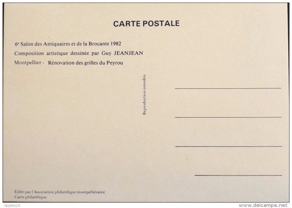 FRANCE 1982 - 6e Salon Antiquaires Brocanteurs - Monpellier 24 & 25 Avril 1982 - Parfait Etat -. - Foires