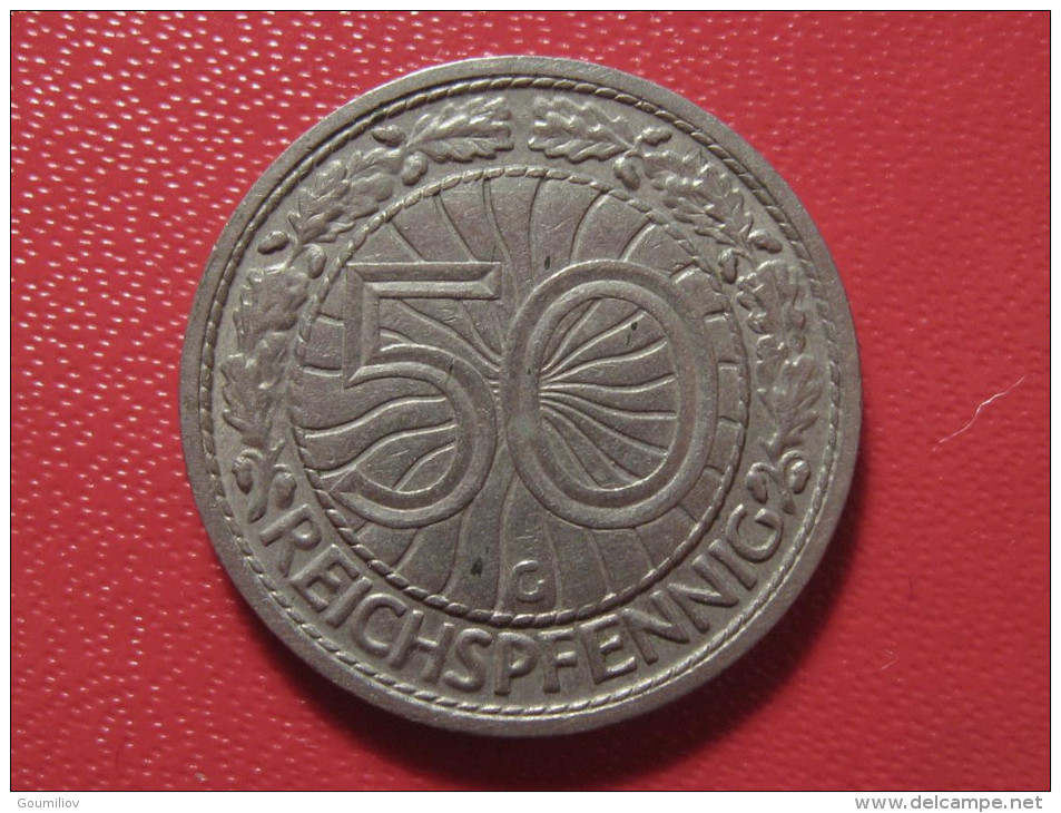Allemagne - 50 Reichspfennig 1928 G 0919 - 50 Rentenpfennig & 50 Reichspfennig