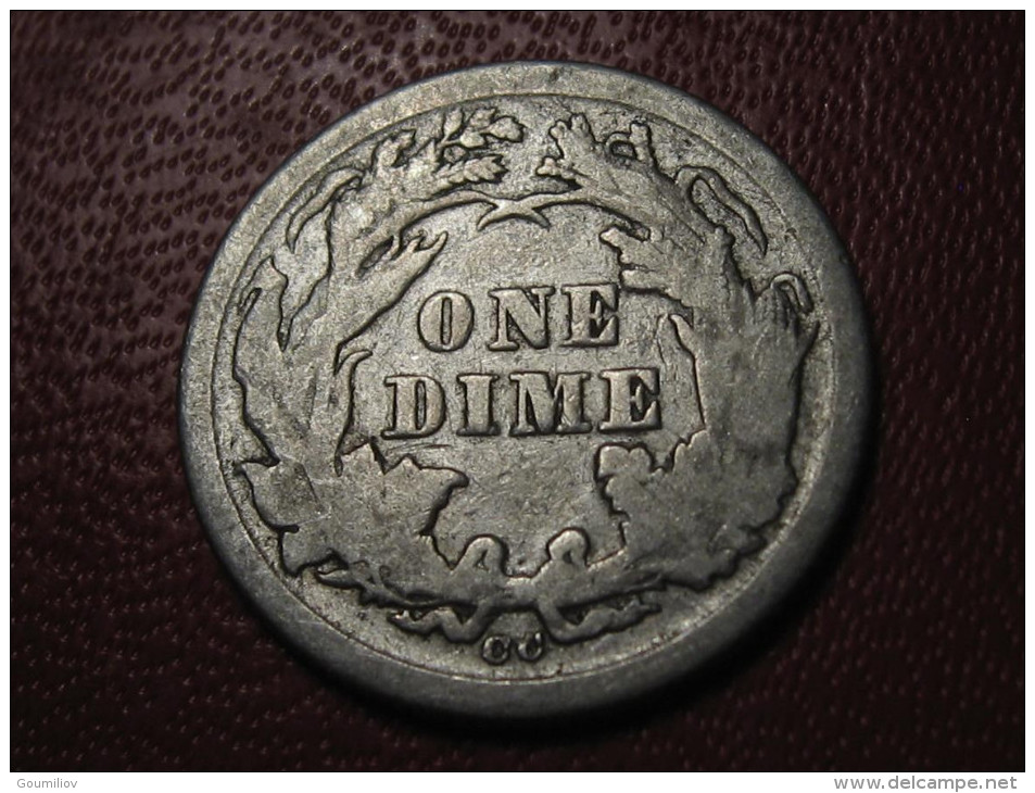 USA - One Dime 1876 CC 1034 - 1837-1891: Seated Liberty