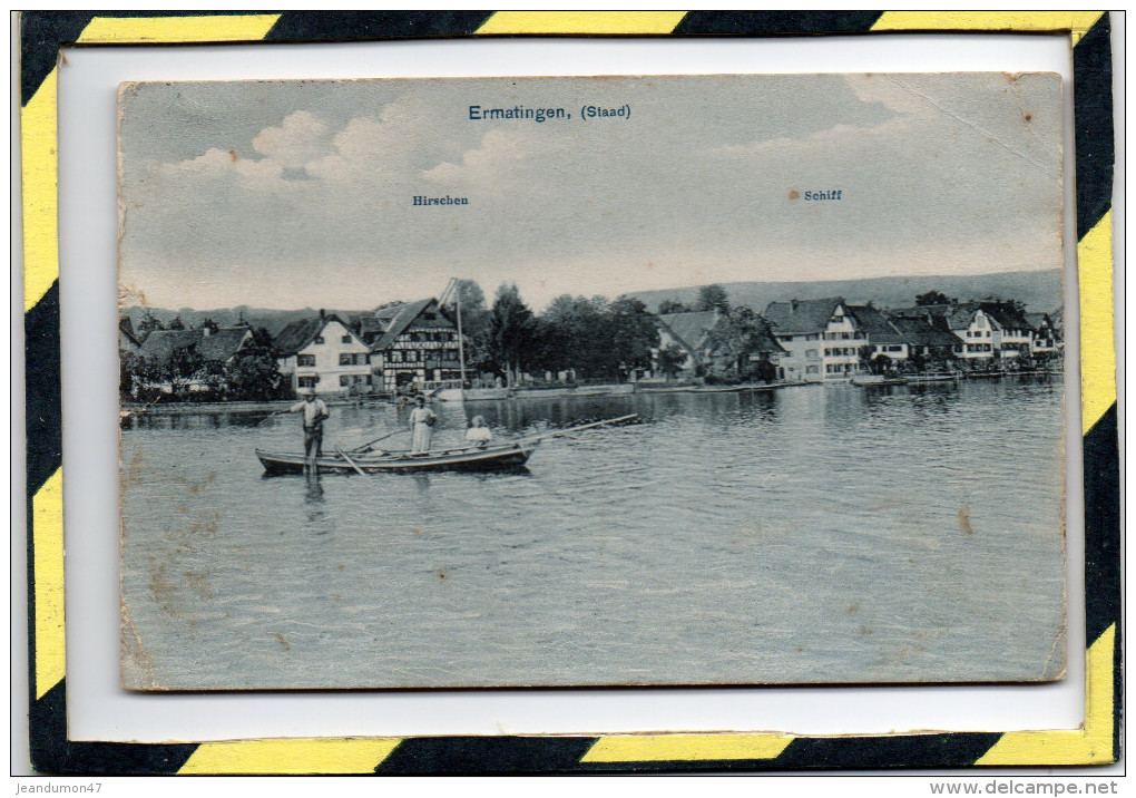 ERMATINGEN, ( STAAD ) HIRSCHEN SCHIFF. CARTE ANIMEE - Ermatingen