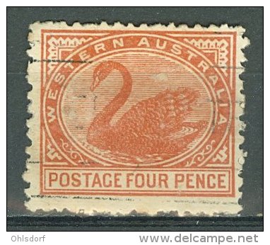 AUSTRALIA - WESTERN AUSTRALIA 1905-12: SG 142 / YT 73, O - FREE SHIPPING ABOVE 10 EURO - Usados