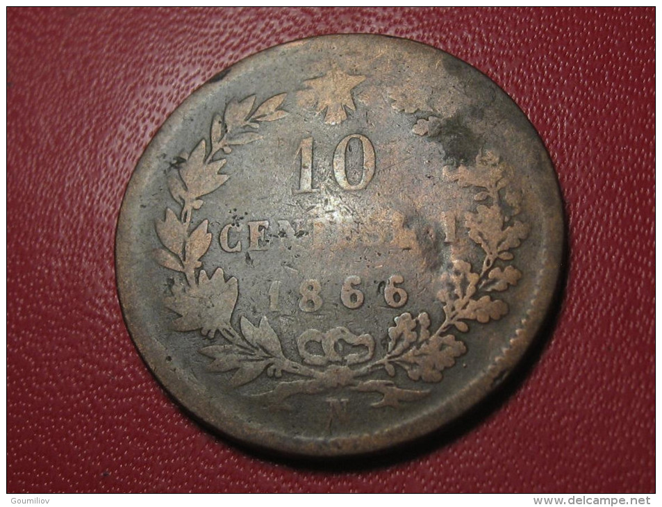 Italie - 10 Centesimi 1866 N 0929 - 1861-1878 : Victor Emmanuel II