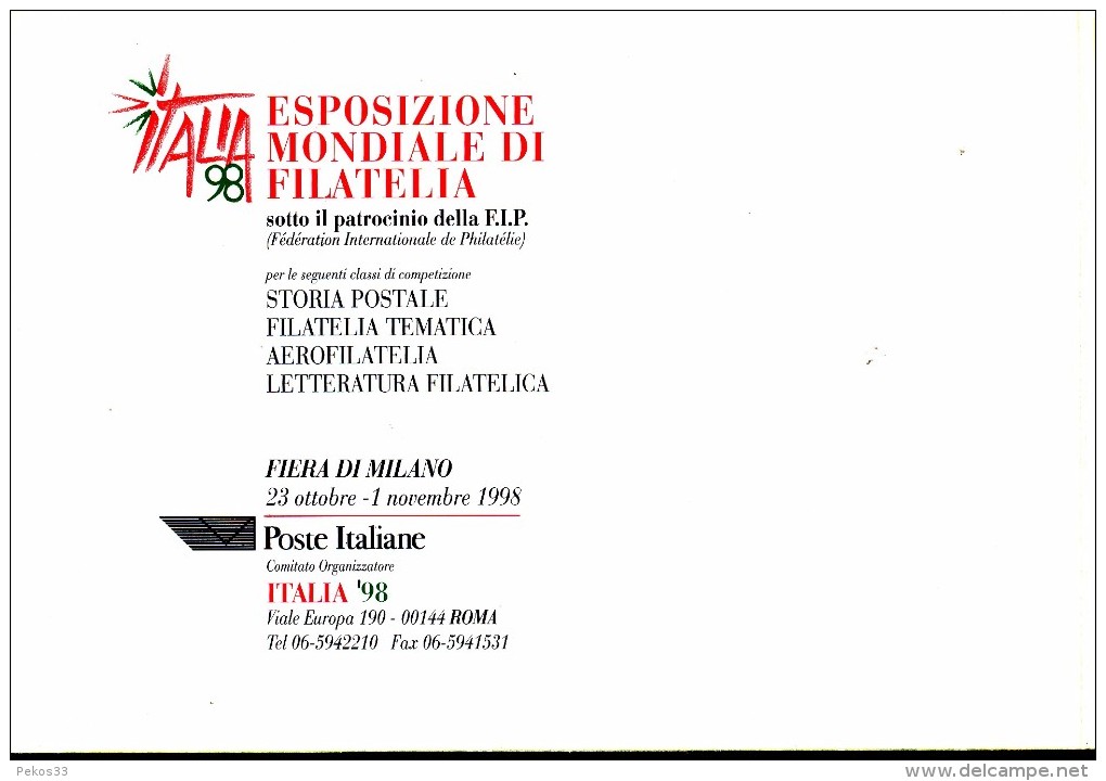 Italien -  Weltausstellung Der Philatelie Milano  23. Oktober 1. November      Postfrisch - 2015 – Milano (Italia)