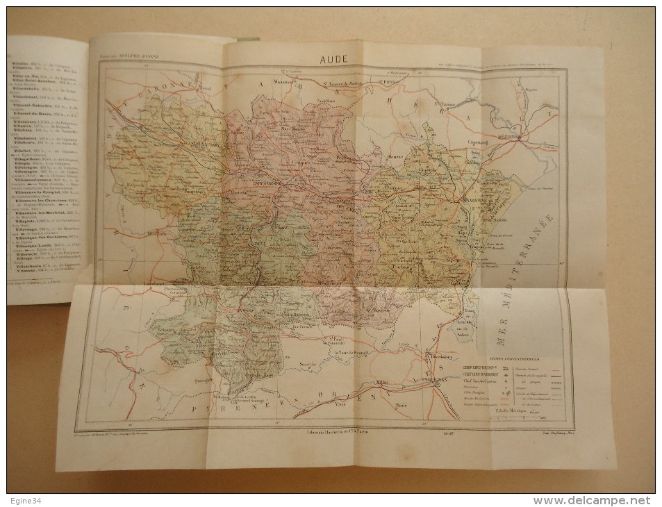 Hachette - Paul Joanne - Géographie De L'AUDE  - 1895 - Carte, Gravures - Languedoc-Roussillon