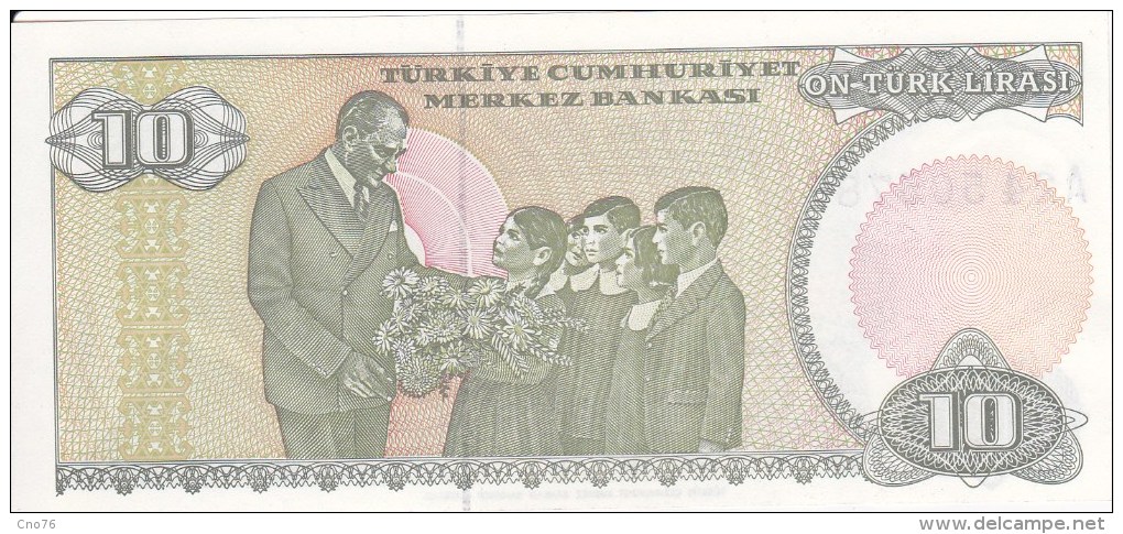 Lot de 5 billets Turquie de 5, 10, 20, 100 et 1000