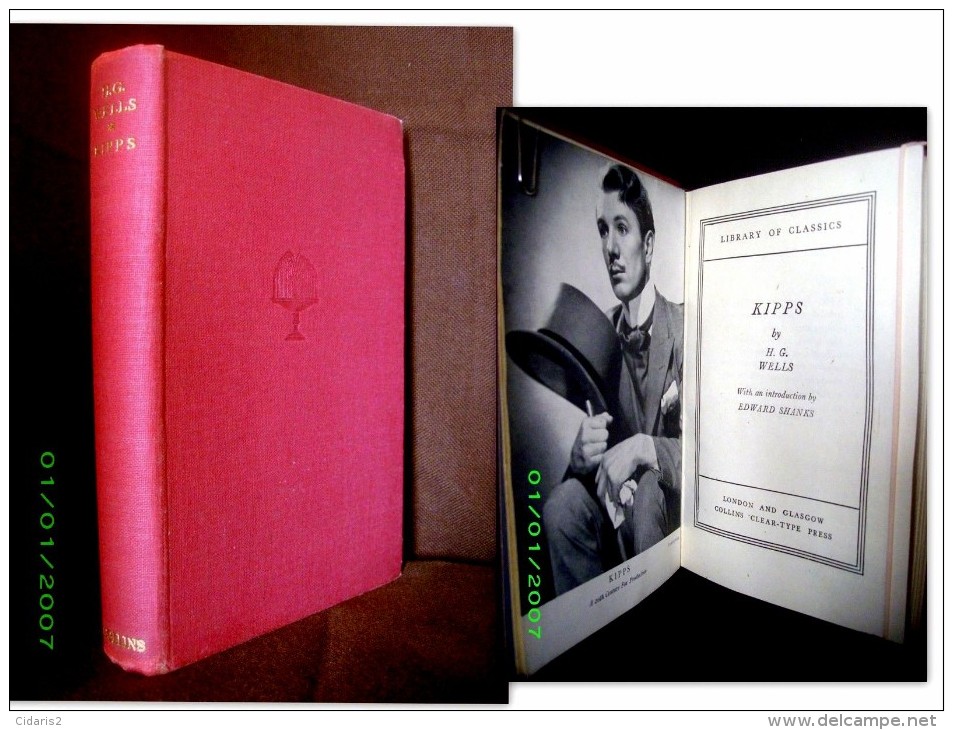 "KIPPS" By H.-G. WELLS - COLLINS CLEAR TYPE PRESS Ca 1925 + Jacket ! - Spiritualismus