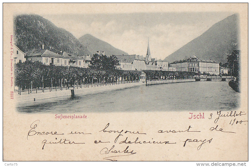 Autriche - Ischl - Sofienesplanade - Postmarked 1900 - Bad Ischl