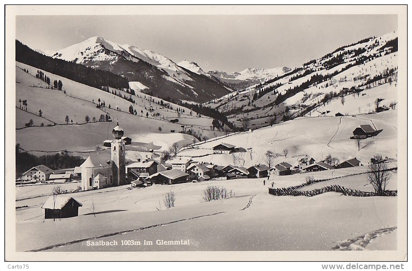 Autriche - Saalbach / Panorama / Postmarked 1950 - Saalbach