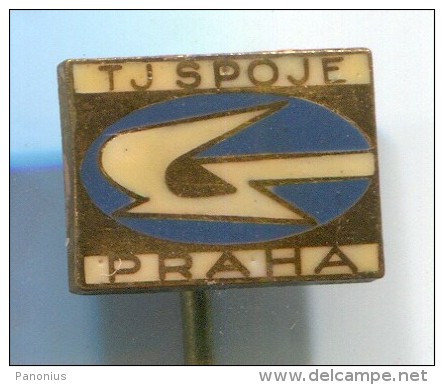 BADMINTON - TJ SPOJE, Praha, Czech Republic, Enamel, Vintage Pin, Badge - Badminton