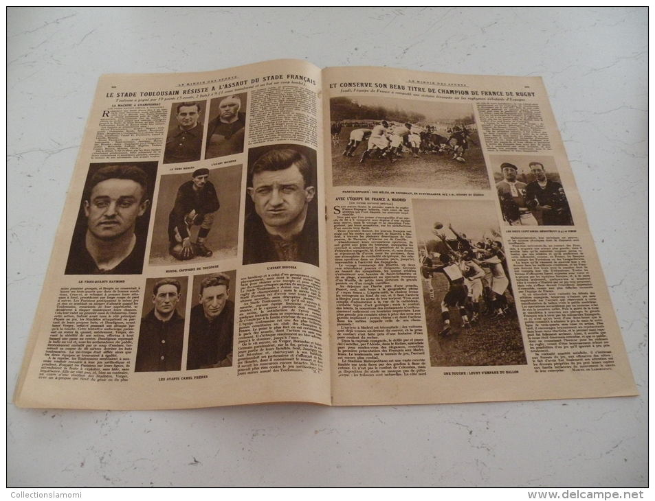 Le Miroir Des Sports N° 372 - 31 Mai 1927 Vélo/Ruby/Football/Athlétisme/Boxe/Tennis & Sport Mécanique - 1900 - 1949