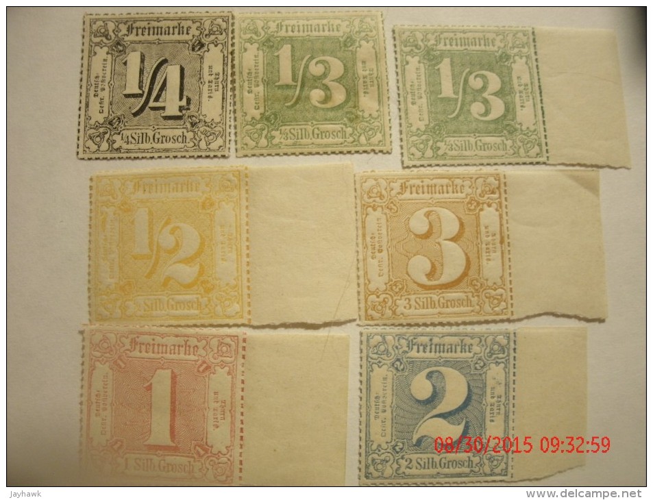 THURN&TAXIS, SCOTT#27,28,28,29,30,31,32,  MINT OGH - Other & Unclassified