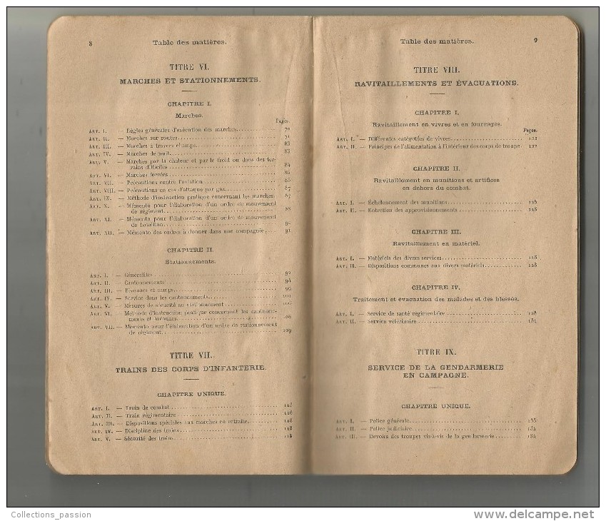 Ministère De La Guerre , état Major De L'armée , Réglement De L'INFANTERIE , 1929 , 6 Scans - Other & Unclassified