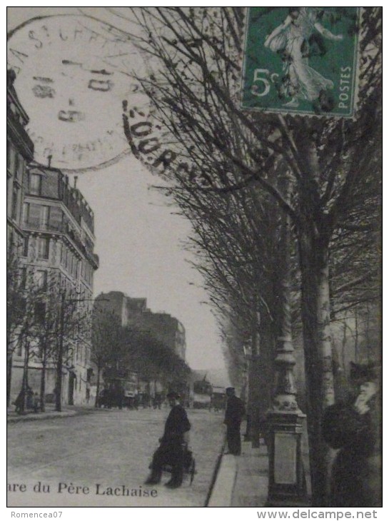 PARIS (20e Arrdt.) - Avenue Gambette Au Square Du Père Lachaise - Voyagée Le 17 Mai 1916 - Arrondissement: 20