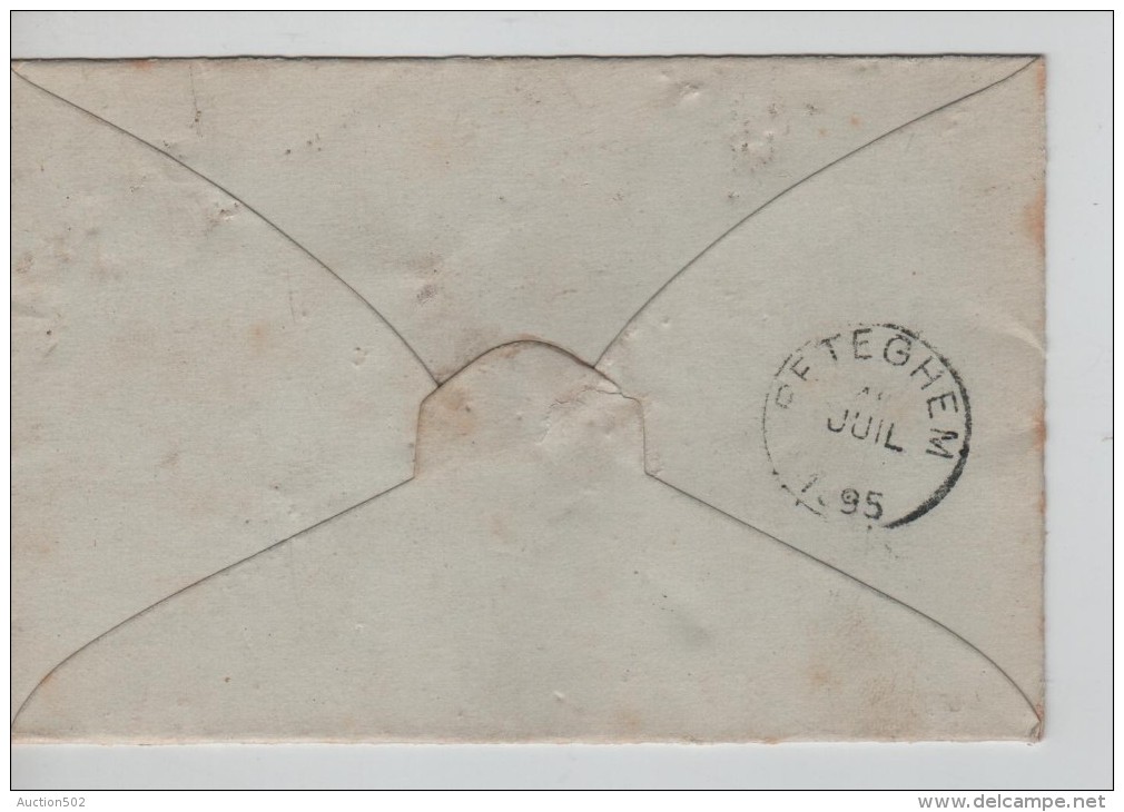 Entier EL10 C C.Gand En 1895 V.Elseghem C. D'arrivée Peteghem PR2343 - Enveloppes-lettres