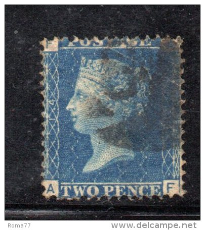 Y53 - GRAN BRETAGNA 1858 , 2 Penny.  N. 27  Tavola 14 Usato. - Used Stamps