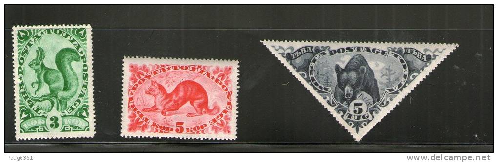 URSS-TOUVA 1935 ANIMAUX   YVERT  N°55/56-63 NEUF MH*/MNH** - Tuva