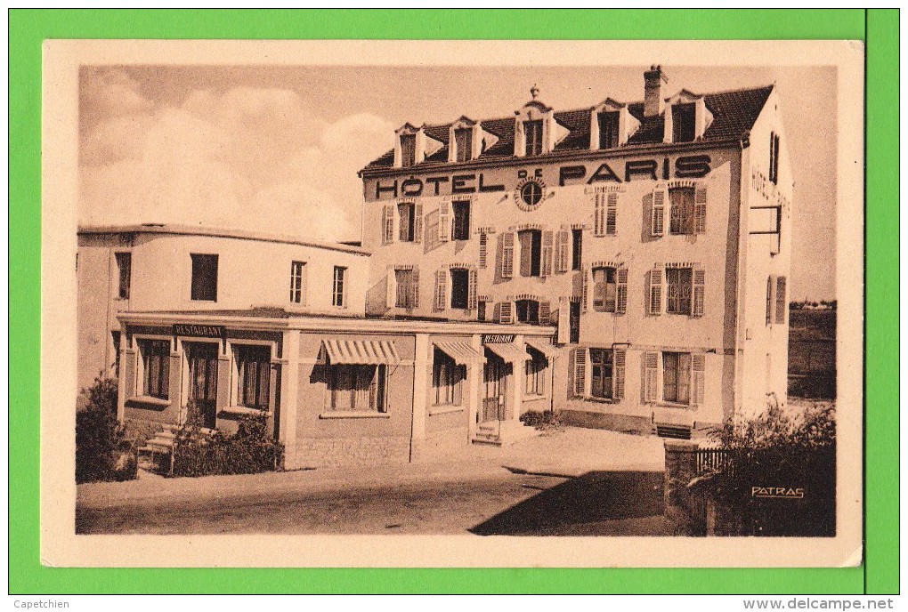 HOTEL DE PARIS à VITTEL / E. BLAISE PROPRIETAIRE  / Carte Vierge - Hotels & Restaurants