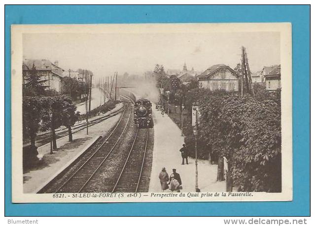 CPSM 6821 Chemin De Fer Arrivée Du Train En Gare De SAINT LEU LA FORËT 95 - Saint Leu La Foret