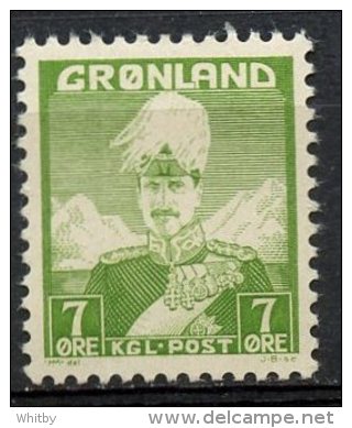 Greenland 1938 7o Christian X Issue #3 MNH - Nuevos