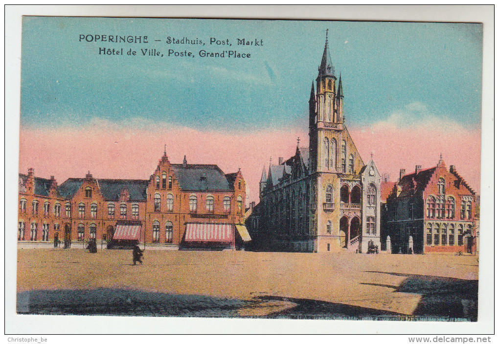 Poperinge, Poperinghe, Stadhuis, Post, Markt (pk22590) - Poperinge