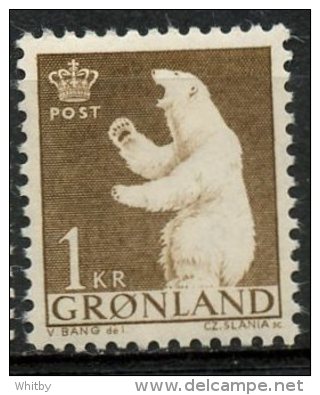 Greenland 1963 1k Polar Bear Issue #62  MNH - Neufs