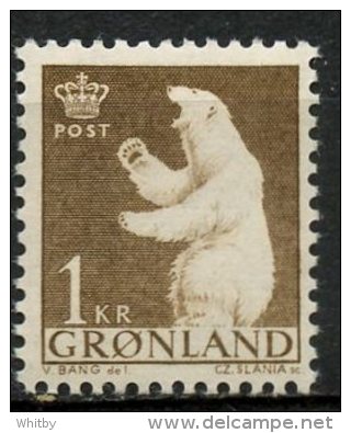 Greenland 1963 1k Polar Bear Issue #62  MNH - Neufs