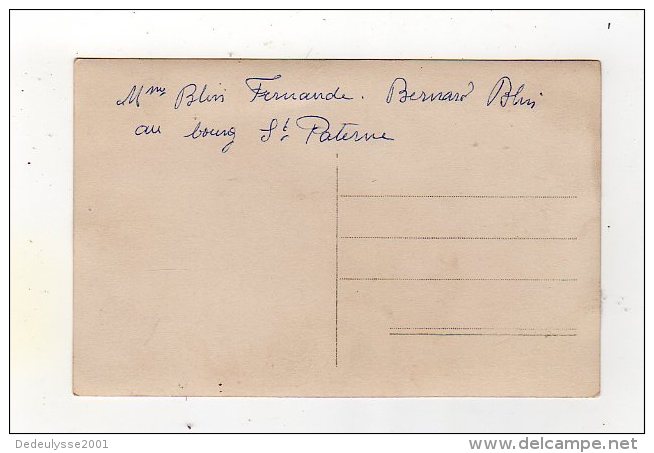 Aot15  7270338 Carte Photo  St Paterne     Mme Blin Au Bourg - Saint Paterne