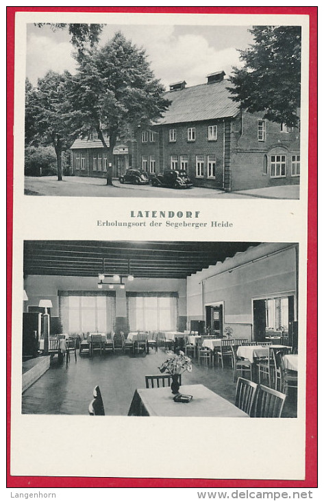 AK ´Latendorf´ (Kreis Segeberg) Gasthof ~ 1957 - Bad Segeberg