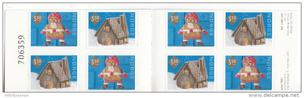 Norway   Scott No  1321a     Mnh     Year  2001     Complete Booklet - Unused Stamps