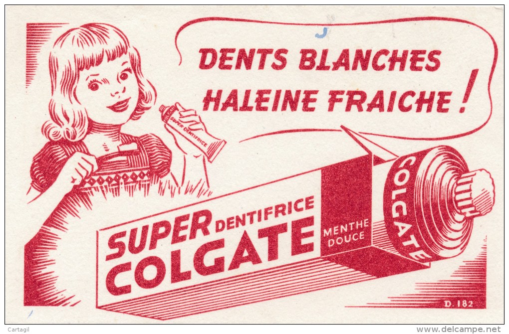 Buvard (format 108 X 168mm)  - B1751 à B1752 - Dentifrice Super Colgate - (non Utilisé)-Envoi Gratuit Pour La France - D