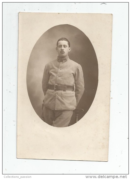 Carte Photo , Militaria , Militaire , Photo Strohm , REIMS , Vierge - Characters