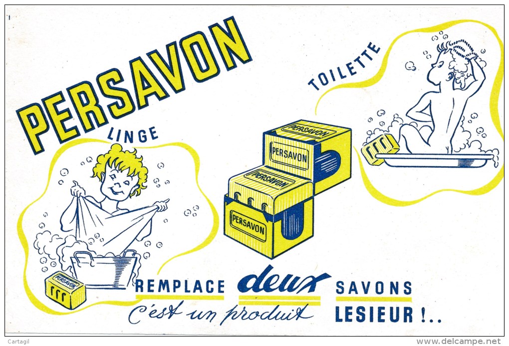 Buvard (format 135 X 210mm)  - B1731 - Savon Persavon- (non Utilisé)-Envoi Gratuit Pour La France - S