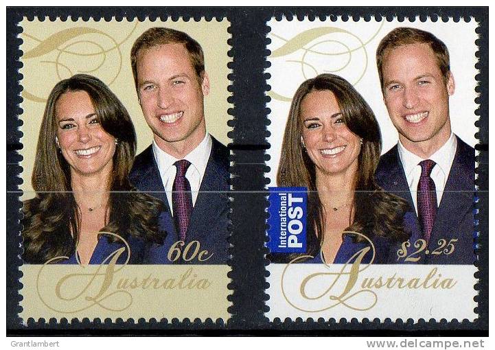Australia 2011 Royal Wedding 2 Values MNH - Mint Stamps