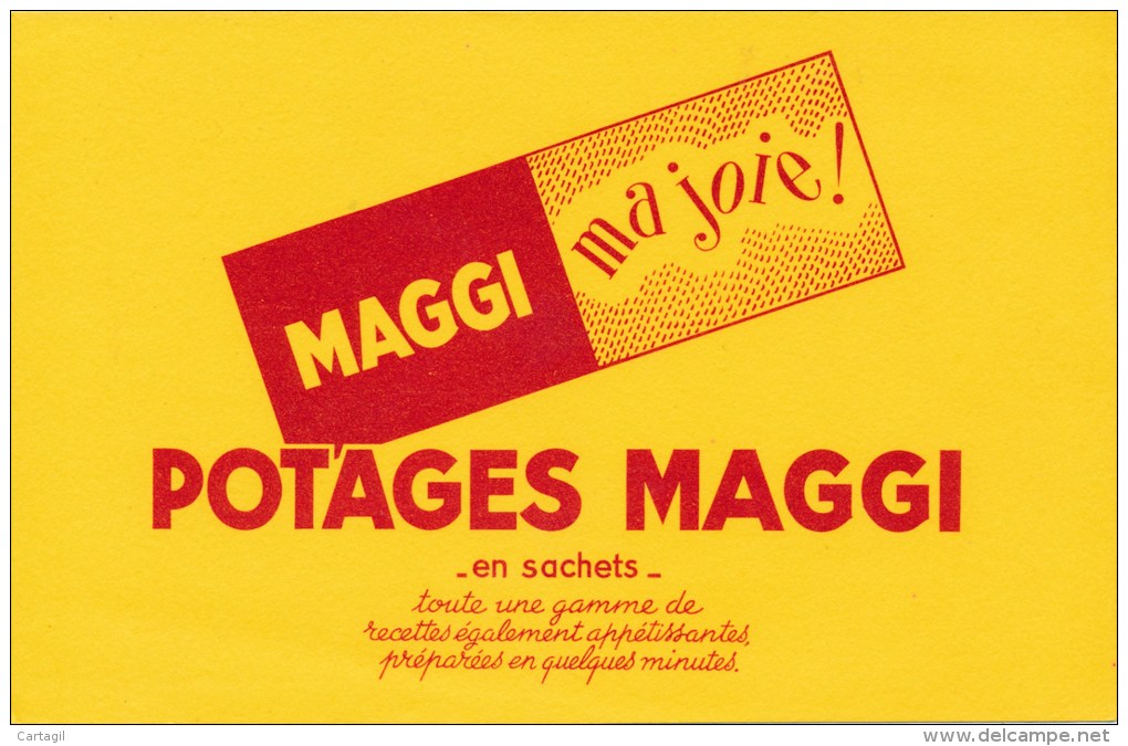 Buvard (format 135 X 210mm)  - B1771 à B1772 - Potages MAGGI ( Non Utilisé)-Envoi Gratuit Pour La France - Soups & Sauces