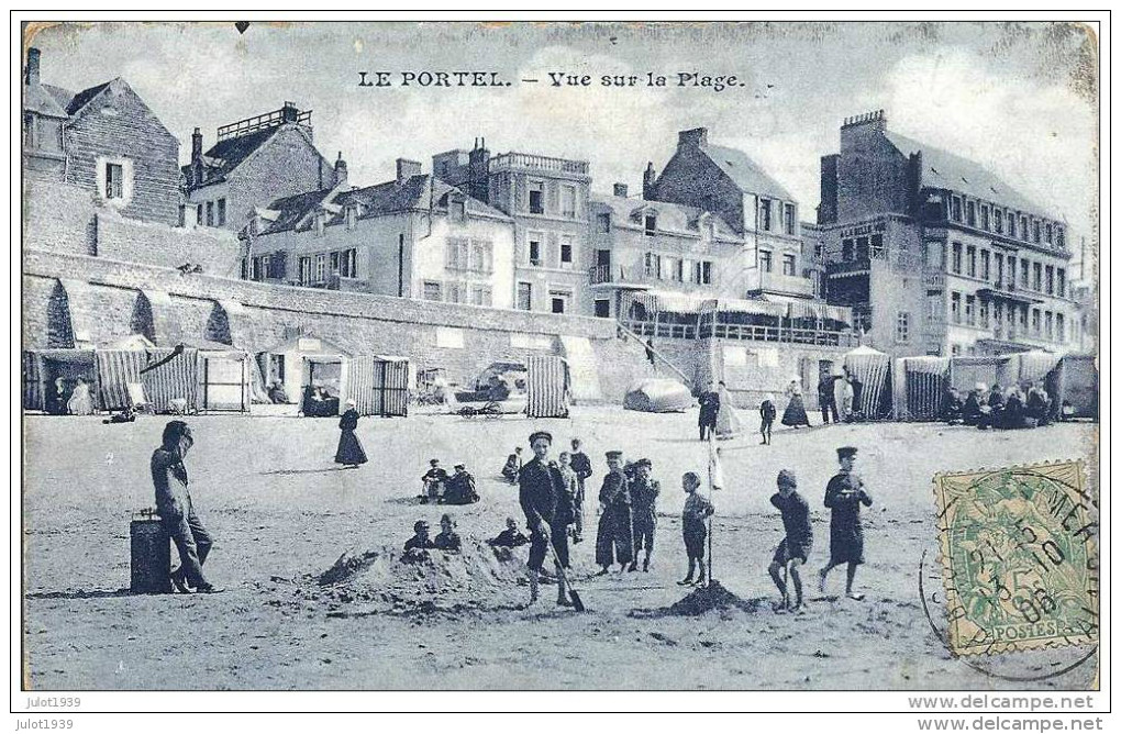 LE PORTEL ..-- 62 . PAS DE CALAIS ..-- Plage . 1906 Vers CARIGNAN ( Melle Lucie LEONARD ) . Voir Verso . - Le Portel