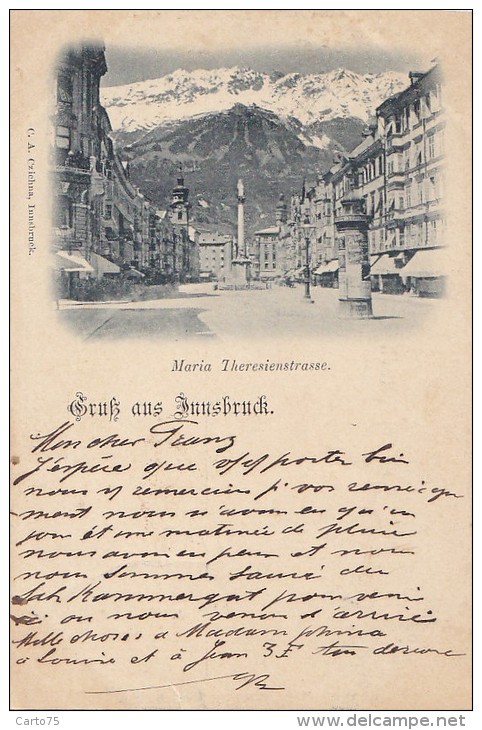 Autriche - Gruss Aus Innsbruck - Postmarked 1897 Innsbruck Middelkerke - Innsbruck