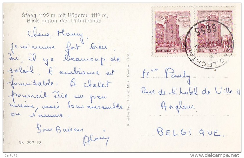 Autriche - Steeg Und Hägerau - Postmarked - Reutte