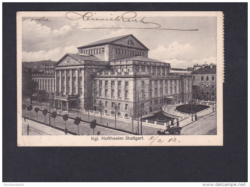 Vignette Grosse Frühjahrs Gartenbau Ausstellung  Stuttgart 1913 Sur CPA Kgl. Hoftheater  Vers Le Tonkin - Autres & Non Classés